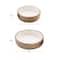 Hello Honey® Mango Wood Bowl with White Enameled Interior Set